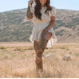 LoveShackFancy Natasha Ruffled Dress Size P